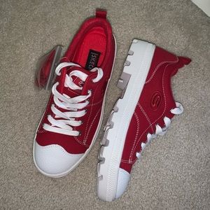 Red Skechers Platform Sneaker